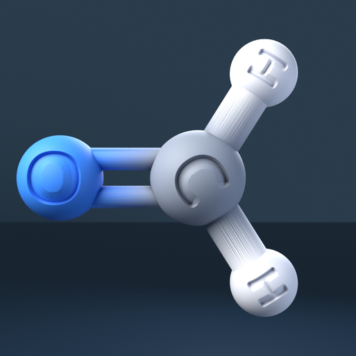 Formaldehyde 3D Molecular Model — CAS 50-00-0