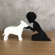 WhatsApp-Image-2023-01-25-at-12.05.21.jpeg Girl and her American Staffordshire Terrier (afro hair) for 3D printer or laser cut