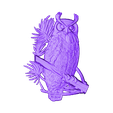 52.stl owl on a tree