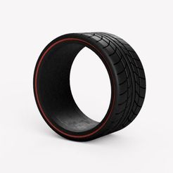Tire-medio-faxinha.jpg STL file TIRE LOW PROFILE WITH FRONTAL LINE FOR 1/24 - 1/25 MODEL KIT.・3D printer design to download