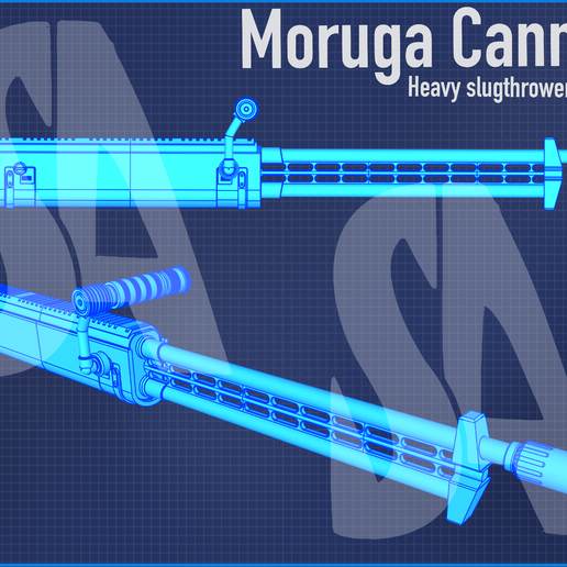 Moruga Cannon - Old Republic Era style blaster 3D model file 3D model