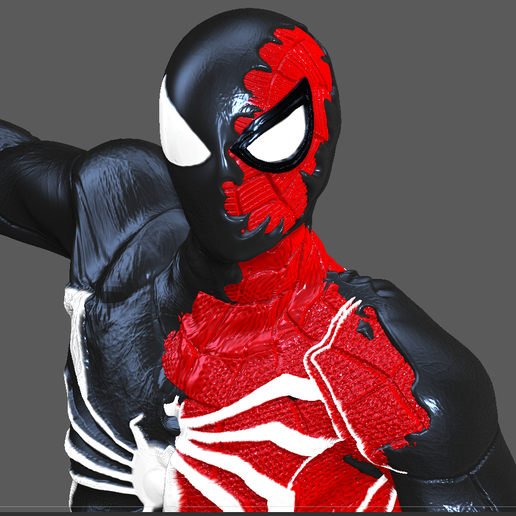 🦸‍♂️ SPIDERMAN SYMBIOTE BLACK SUIT pose SPIDER MAN 2 PS 3D PRINT・ 3D ...