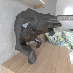 Wolf-Wall.png Archivo STL Wolf Wall Lowpoly・Objeto imprimible en 3D para descargar