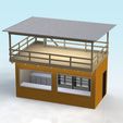 FACEBRICK BUILDING FRONT WITH ROOF.JPG 1:32 scale face-brick building with roof deck