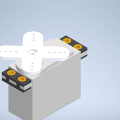 MMAE-232-Servo-Assembly.png Archivo STL Modelo servo con bocinas y otras piezas・Modelo de impresión 3D para descargar