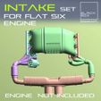 INTAKE set ACK >< FOR FLAT SI< oe — conjunto de admissão de ar para motor de seis cilindros 1-24