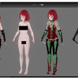 4c.png Blood Assassin Girl - Realistic Female Character - Blender Eevee