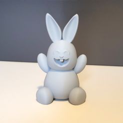 Happy_Rabbit.jpg Free STL file Happy Rabbit・3D print design to download