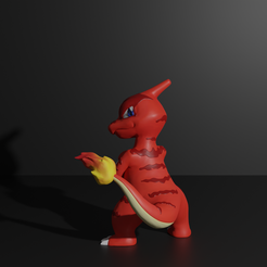 Charmeleon-clone.png Файл STL Клон шармелеона покемона 3D печатная модель・Модель 3D-принтера для загрузки