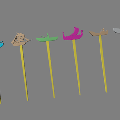 Lode-V-tycky.png STL file Fishing Float V Stick / Floating Lure ! color by layers・3D print design to download
