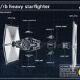 space_blueprint-lineart-overall-view-of-parts-tIE-rb-starship-starfighter.jpg TIE/rb Heavy Starfighter