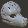 IMG_8493.png Slim Canine head base 3D STL file to print Semirealistic Fursuit Headbase Fox Canine Dog base head Furry base Moving jaw