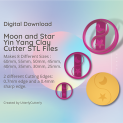 Pink-and-White-Geometric-Marketing-Presentation-Instagram-Post-Square.png 3D file Yin Yang Star and Moon 1 Clay Cutter - STL Digital File Download- 8 sizes and 2 Cutter Versions・3D print model to download