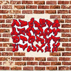 HGGKJHJ.jpg Free STL file 3D GRAFFITI LETTERS・3D printing design to download