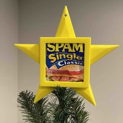 IMG_8664.jpg Free STL file Christmas Tree Spam Star・3D printing idea to download, ICantBeBothered