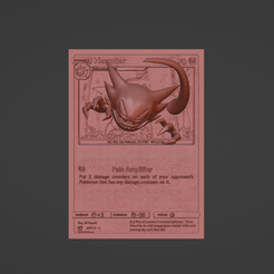 Haunter_01a.png 3D file POKEMON HAUNTER 4D CARD CUSTOM・3D printer design to download