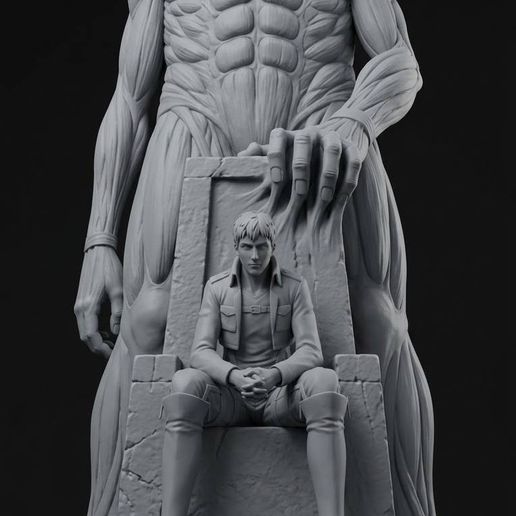 Bertholdt Hoover Colossal Titan Throne Attack on Titan 3D Printable Model FDM
