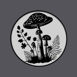 mushroom-litho-2.jpg STL file LITHOPANE LIGHT BOX - MUSHROOMS 2・3D printer design to download