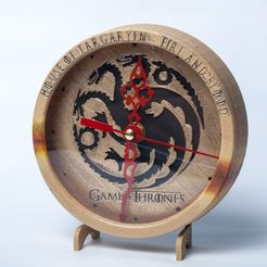 DSC_4185.jpg Free 3D file Game of Thrones Clock・3D printing design to download, wjordan819