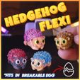 Hedgehog-Flexi-Reference-image-01.jpg Flexi Hedgehog (Easter Egg Hunt Mega Pack) with Multicolor & Keychain Versions, No Supports 3D Print STL/3MF