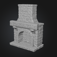 4.png Mittelalterliche Feuerstelle aus Stein - 3D Druckbares Diorama & Tischdekoration