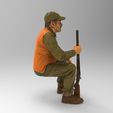 cazasentado3.jpg Hunter Sitting Figure 1/32 Scale – Rifle Resting Pose for Dioramas and Scenery