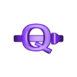 RJ_297_Q1.stl Initial Letter Q Ring Style 1 Model RJ_297