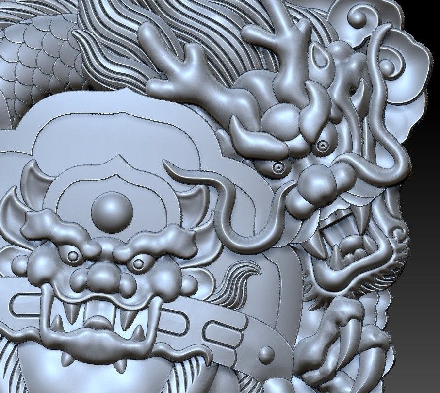 guangong_dragon6.jpg Download free STL file Guangong and dragon • 3D printer object, stlfilesfree