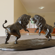 pose-2.png Lions fighting statue stl 3d print file