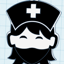 enfermera.png Fichier STL gratuit porte-clés infirmière・Objet pour imprimante 3D à télécharger