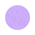 Dog Cat Paw coaster.stl Dessous de verre Dog Cat Paw