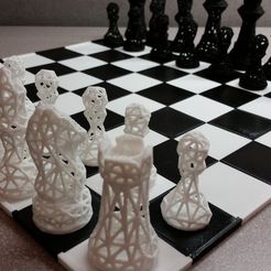 4 Player Chess Board + Nude Chess Set by AM Prints, Download free STL  model