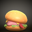 1-8.png kirby burger - kirby fanart 3D print model