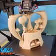 HEART-GNOME-10.jpg Archivo STL VALENTIN, el gnomo peludo con un gran corazón impreso sin soportes・Objeto para impresora 3D para descargar