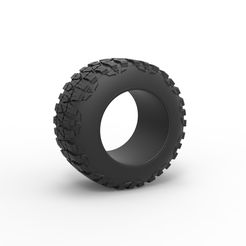 1.jpg 3D file Diecast offroad tire 99 Scale 1:25・Template to download and 3D print