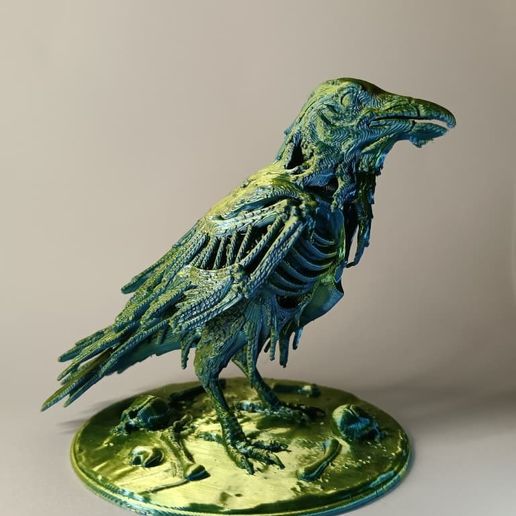 Zombie Crow Statue