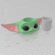 3D Builder 11_6_2020 15_23_22.png Babby Yoda Cup Glass Mug