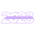 4.stl STL file 2023 new year Cookie cutter・Model to download and 3D print