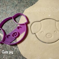 cute pig.JPG STL-Datei Cute Pig Cookie Cutter・Design zum Herunterladen und 3D-Drucken