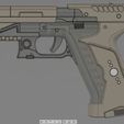 3ы.jpg Ghost in the shell - Major termoptic pistol 3D print model