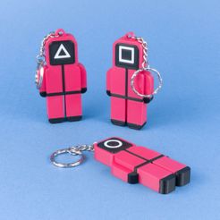 DSC03777-2.jpg Free 3D file Squid game Keychain V1・3D printer model to download