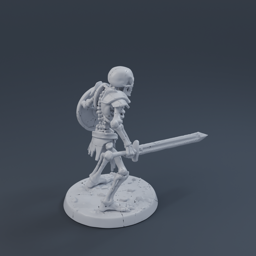Undead Skeleton Warrior 3D printable STL miniature