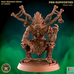 230905-Undead-Troll1.jpg Файл 3D Тролль-жрец смерти сидит・Модель для загрузки и 3D печати