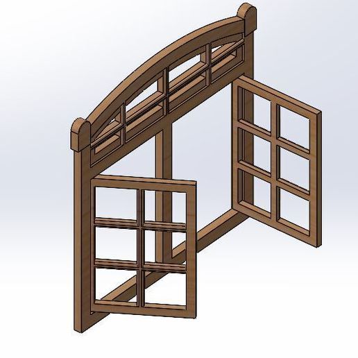 SS4.jpg 1/12 Hinged Dollhouse window (Model No.14)