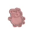 Daddy.png Peppa Pig Full Character Set Cookie Cutter (For Personal Use)