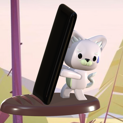 thumbnail image 2 of Non-Slip Cute Phone Holder | Cartoon Cat Mobile Phones Stands 2 of 12