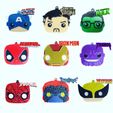 heroes2.jpg STL file Super Heroes/Villains keychains Funko Pop Style・3D printer design to download