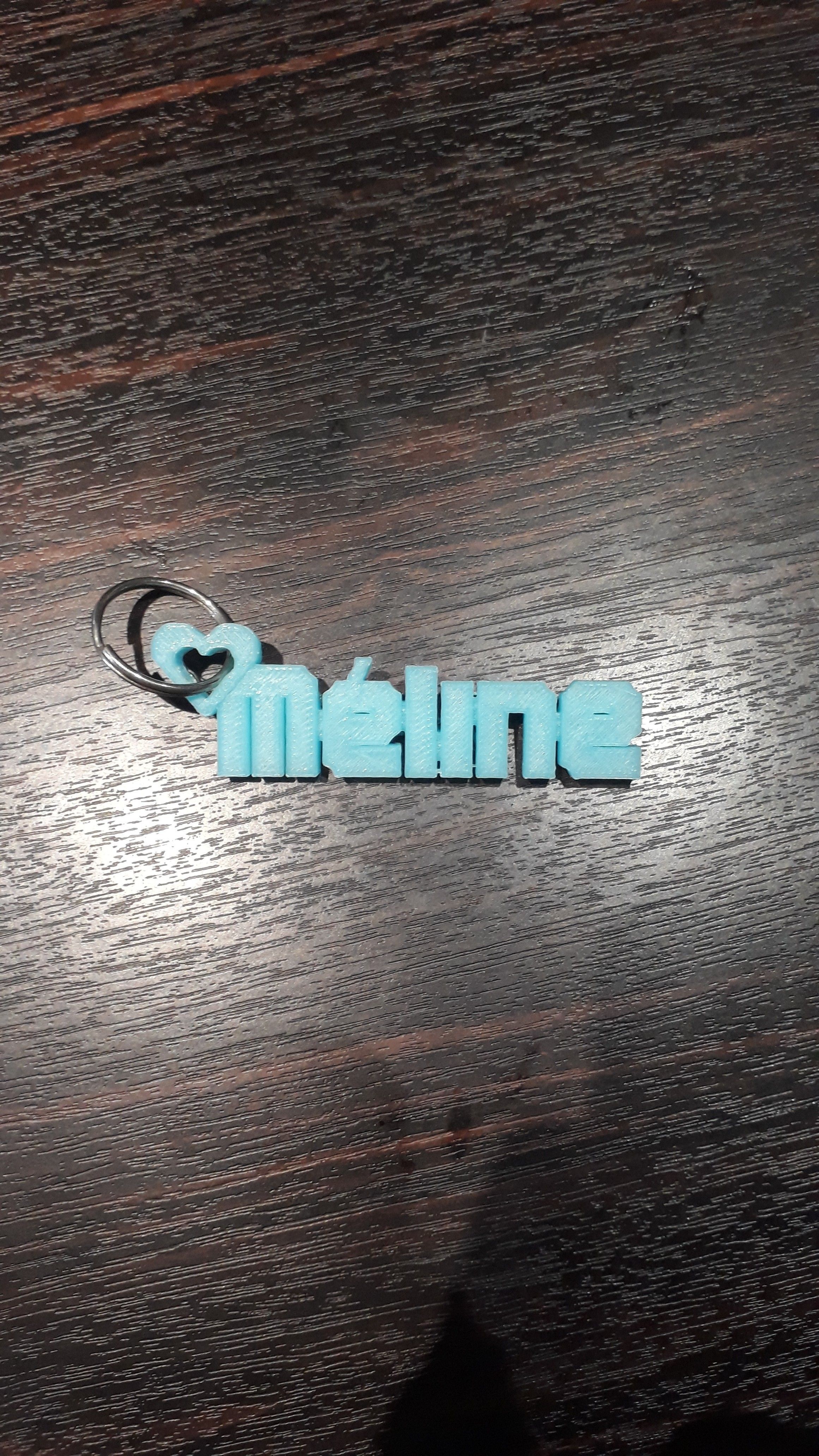 1528794003622305826932.jpg Download free STL file Heart key ring first name Meline • Object to 3D print, AlbinM
