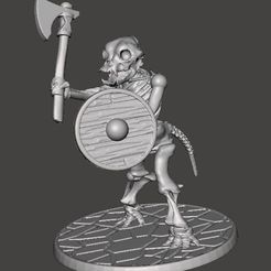 2fd126a25b3fa25e677246065fe98114_display_large.jpg Archivo STL gratis Esqueleto Guerrero Beastman Perro/Hijo - Hacha・Modelo de impresión 3D para descargar