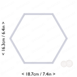 hexagon~7in-cm-inch-top.png Hexagon Cookie Cutter 7in / 17.8cm